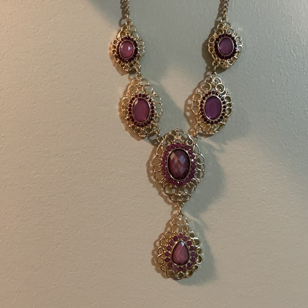 Purple and Gold Necklace